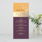 Menu Plum Paars Wedding (Staand voorkant)