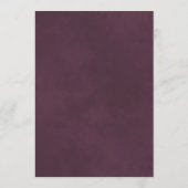 Menu Plum simple élégant sur Dusty Lavender Mariage (Dos)