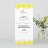 Menu Plumeria jaune Frangipani Mariage (Debout devant)