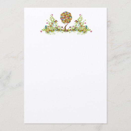 Menu Poche de forêt enchantée Arbre à conte de fées flo (Dos)