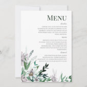 Menu Poets Garden, Wild Bouquet Kaart (Voorkant)