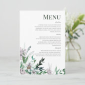 Menu Poets Garden, Wild Bouquet Kaart (Staand voorkant)