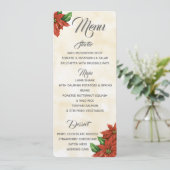 Menu Poinsettia Vintage (Debout devant)