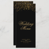 Menu Points or tendance du jour de mariage sur Noir (Devant / Derrière)