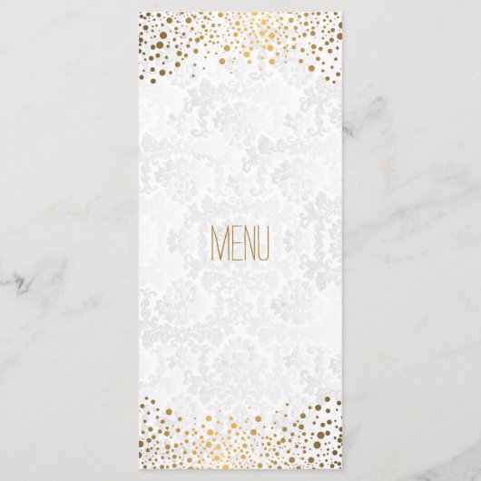 Menu Points Or tendance du jour du mariage (Dos)