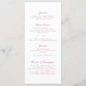 Menu Poitrine de monogramme en fleurs de cerise rose Ro (Dos)
