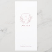 Menu Poitrine de monogramme en fleurs de cerise rose Ro (Devant)