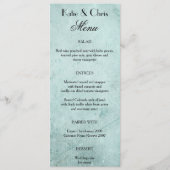 Menu Police de script noir sur papier vert menthe Vinta (Devant)