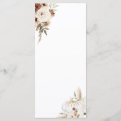 Menu Pompe à l'automne Bohème Floral Rustique Tombez am (Dos)