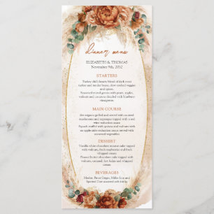 Menu Populaire terracotta rouge profond eucalyptus boho