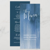 Menu Porte-menu de mariage artistique dégradé moderne g (Devant / Derrière)