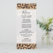Menu Poster de animal Leopard d'or noir moderne (Debout devant)