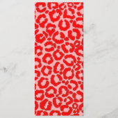 Menu Poster de animal léopard rouge moderne (Dos)