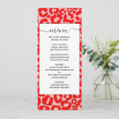 Menu Poster de animal léopard rouge moderne (Debout devant)