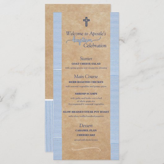 Menu Postle (Voorkant / Achterkant)