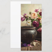 Menu Pot vintage avec fleurs (Devant / Derrière)
