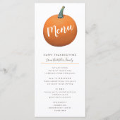 Menu Poumon peint d'automne Thanksgiving Chic (Devant)