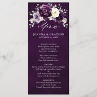 Poupée d'aubergine Plum Ivory Blanc Floral Mariage
