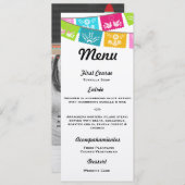 Menu pour épouser ou fiesta (Devant / Derrière)