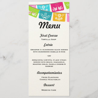Menu pour mariage ou fête