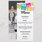 Menu pour mariage ou fiesta (Devant / Derrière)