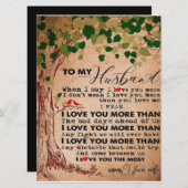 Menu Pour votre mari incroyable, Cadeau d'anniversaire  (Devant / Derrière)