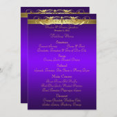 Menu pourpre de mariage de Grande -Duchesse (Devant / Derrière)