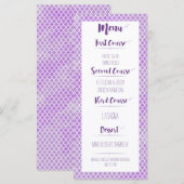 Menu pourpre de Quatrefoil (Devant / Derrière)