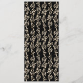 Menu Premium Black Gold Crest Classic Mariage élégant (Dos)