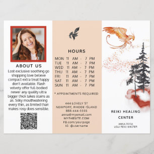 *~* Menu Price QR Photo Trivoudig Brochure PHOENIX