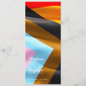Menu Pride Flag Typographie Mariage Blanc Dîner (Devant)