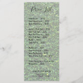 Menu Prijslijst natuur grass Nail (Voorkant)