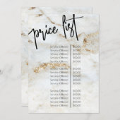 Menu Prijslijst professionele marmer Nail (Voorkant / Achterkant)