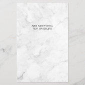 Menu Prijslijst professionele marmer Nail (Achterkant)