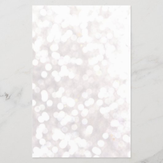 Menu Prijslijst Witte Bokeh Glitter Hair (Achterkant)