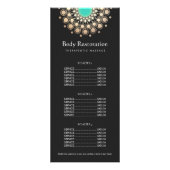 Menu Prijslijst zwarte en gouden cirkel (Voorkant)