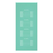 Menu Prijslijst zwarte en gouden cirkel (Achterkant)