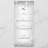 Menu Princesse Hiver Merveilleux Blanc Argent (Dos)