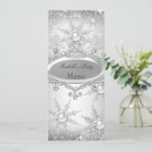 Menu Princesse Hiver Merveilleux Blanc Argent (Debout devant)