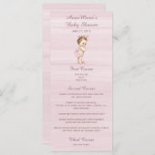 Menu Prinses Baby shower (Voorkant / Achterkant)