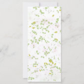 Menu Printemps Carte Pastel Fleur sauvage couleur (Dos)
