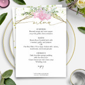 Menu Printemps Carte Pastel Fleur sauvage couleur