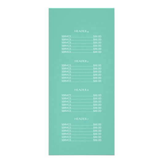 Menu Prix Cerf Noir et Or (Dos)