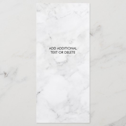 Menu Prix du Salon de l'ongle de marbre profession (Dos)