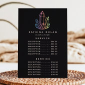 Menu Prix du service de cristaux de Quartz Rainbow Gems
