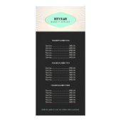 Menu Prix Plate-forme Turquoise et Or Retro (Devant)