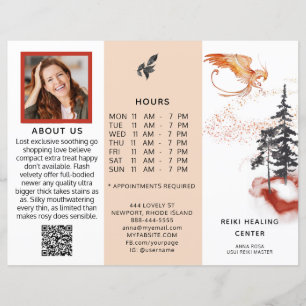 *~* Menu Prix QR Photo Tripli Brochure PHOENIX