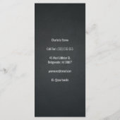 Menu Prix Salon Noir et Blanc Moderne (Dos)