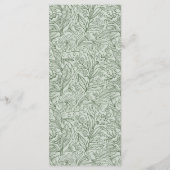 Menu Prochain Chapitre Floral Vert Sauge Baby Shower de (Dos)