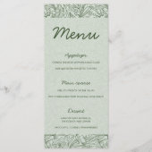 Menu Prochain Chapitre Floral Vert Sauge Baby Shower de (Devant)